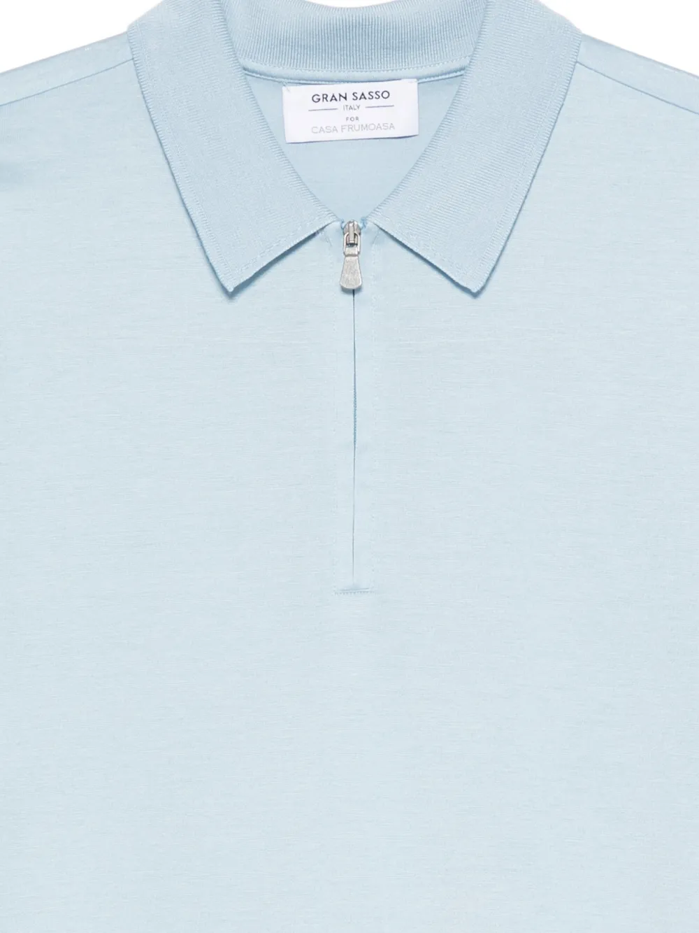 GRAN SASSO ポロシャツ Gran Sasso ジップ ポロシャツ | ブルー | FARFETCH JP