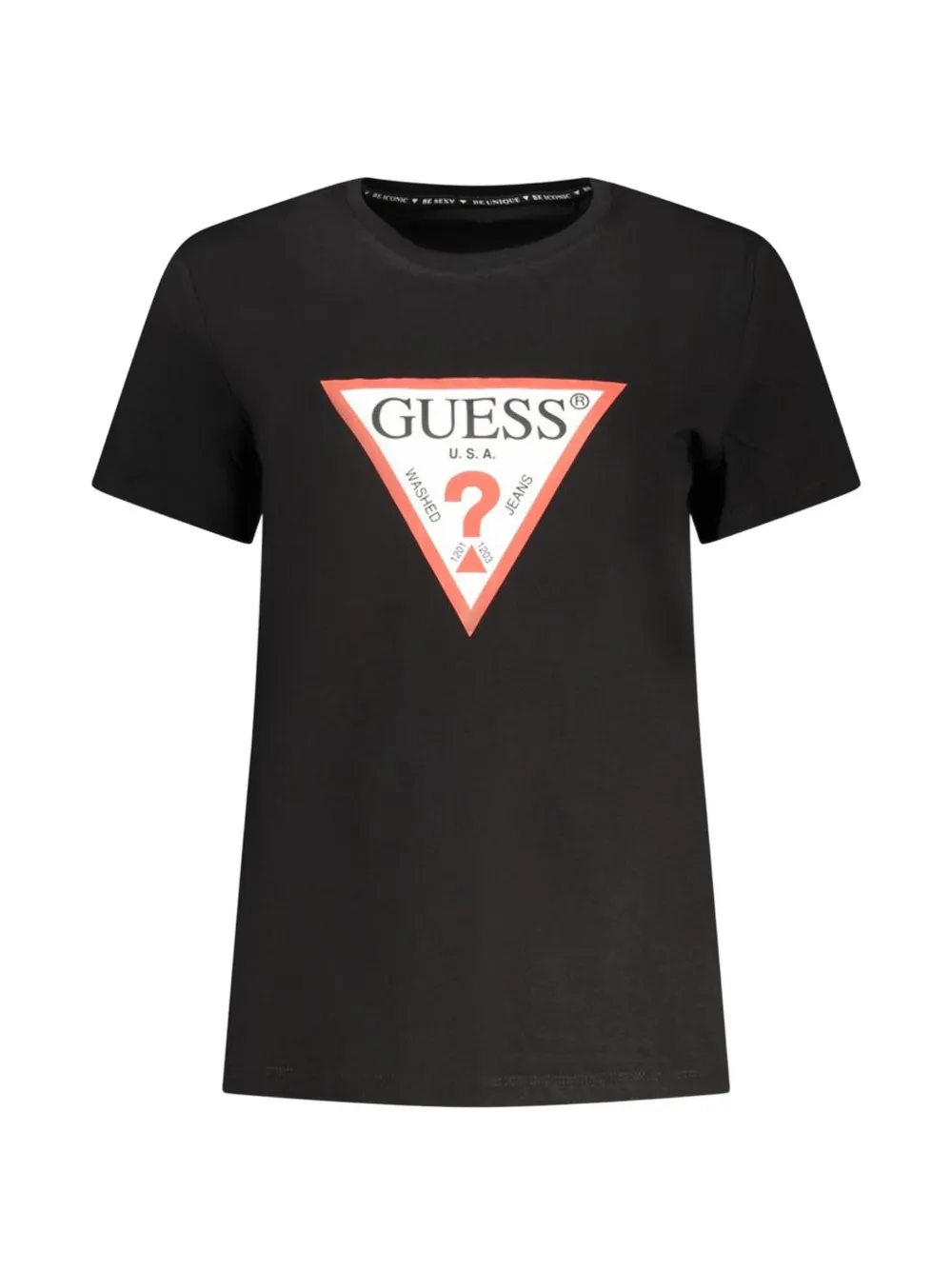 Guess Usa Logo-print T-shirt In Black
