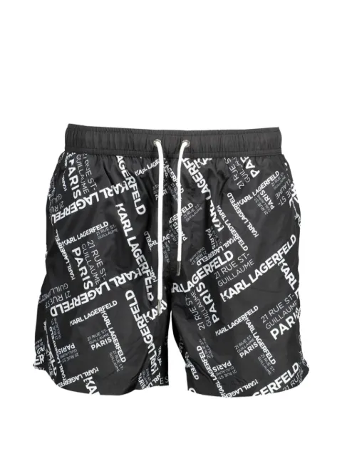 Karl Lagerfeld logo-print swim shorts