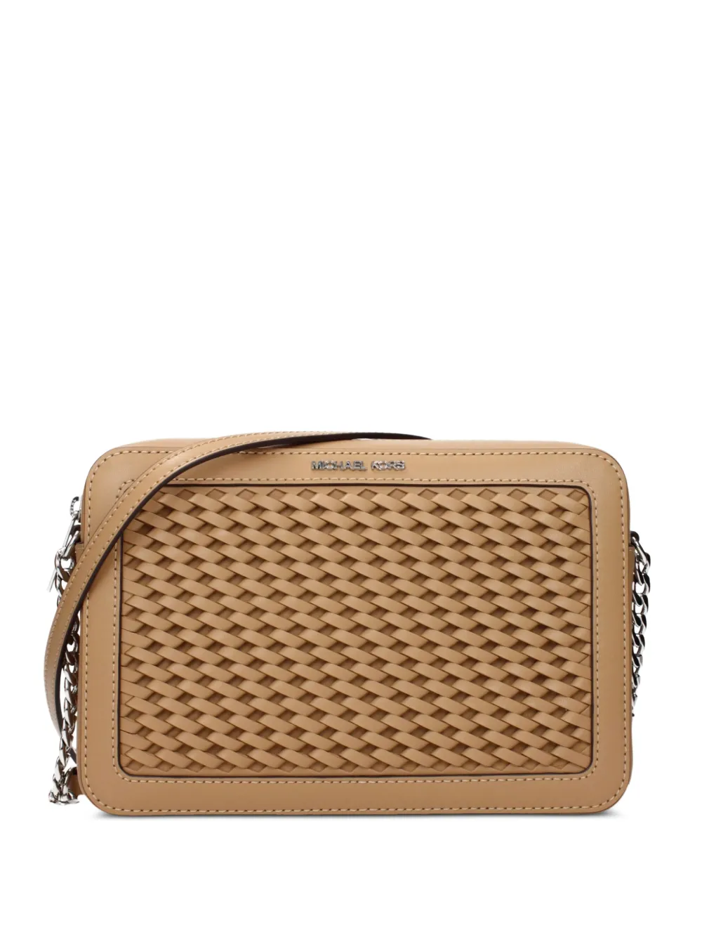 Michael Kors large Jet Set leather crossbody bag - Toni neutri