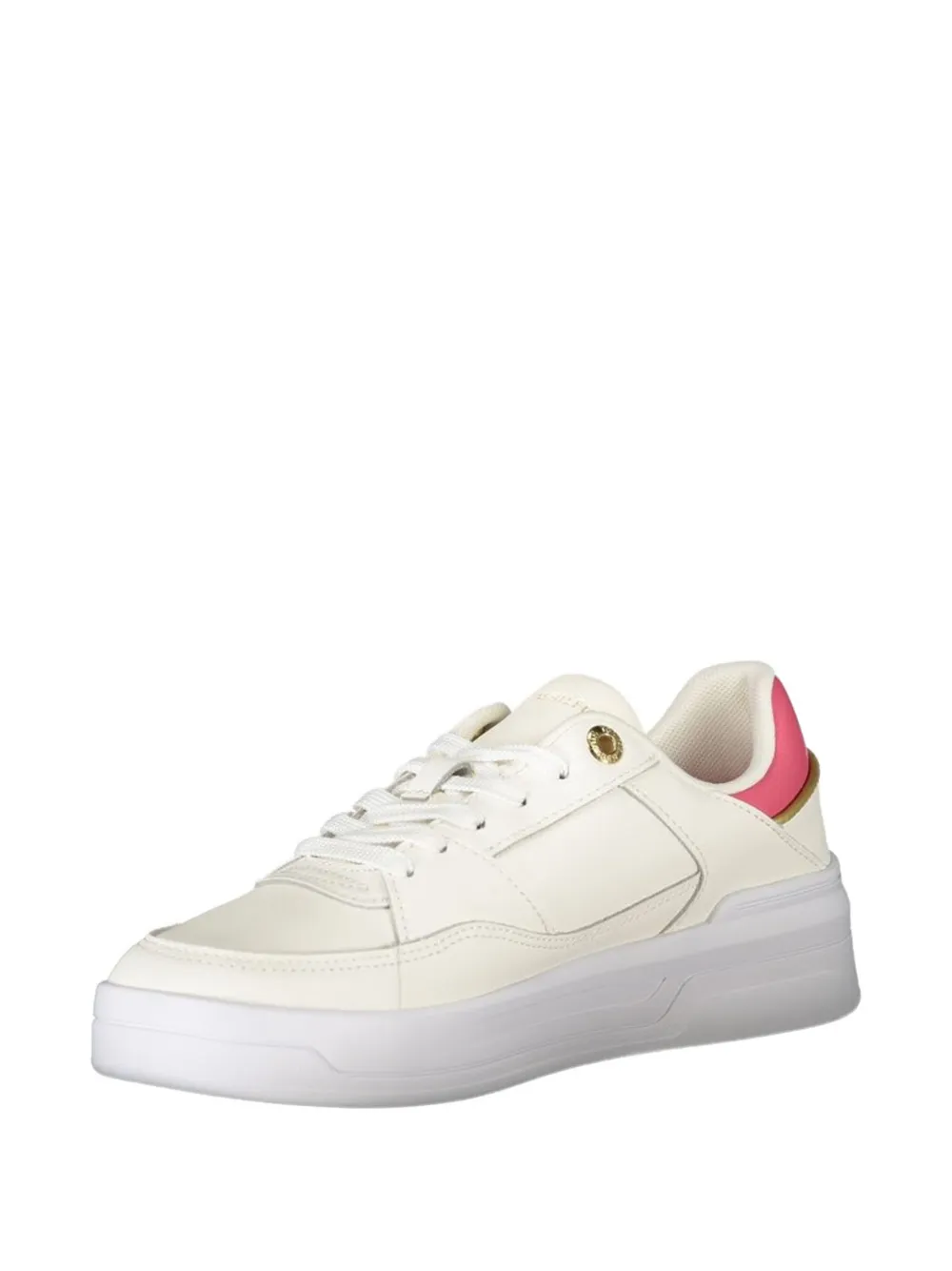 Tommy Hilfiger panelled logo-plaque sneakers Wit