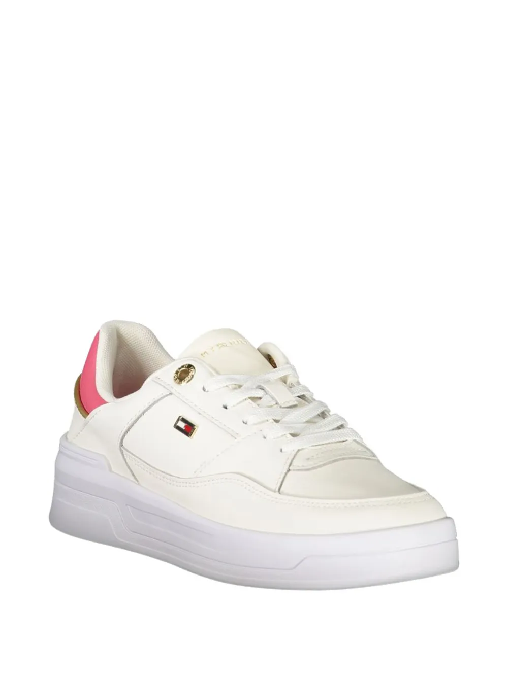 Tommy Hilfiger panelled logo-plaque sneakers Wit