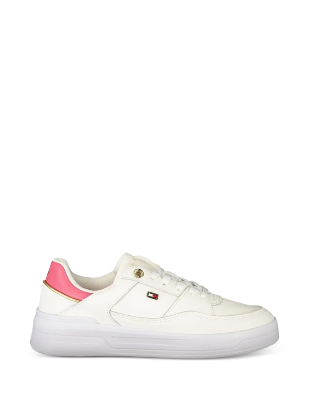 Tommy Hilfiger panelled logo-plaque sneakers Wit