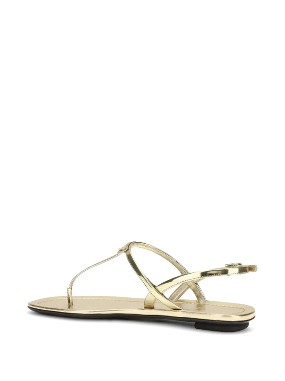Prada logo-plaque detail sandals Goud