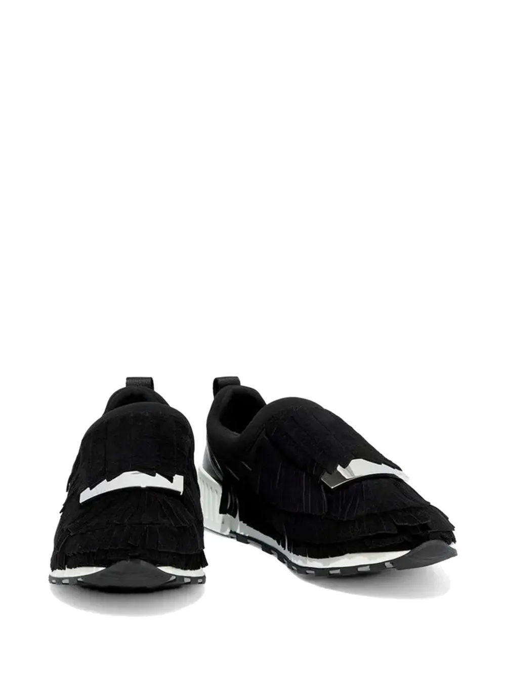 Sergio Rossi SR1 Running fringed sneakers Zwart