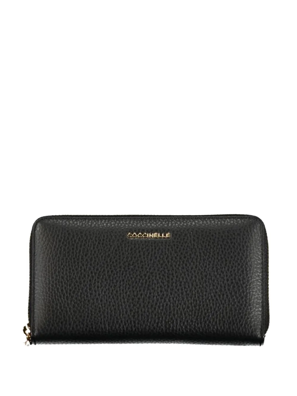 Coccinelle large pebbled leather wallet - Nero