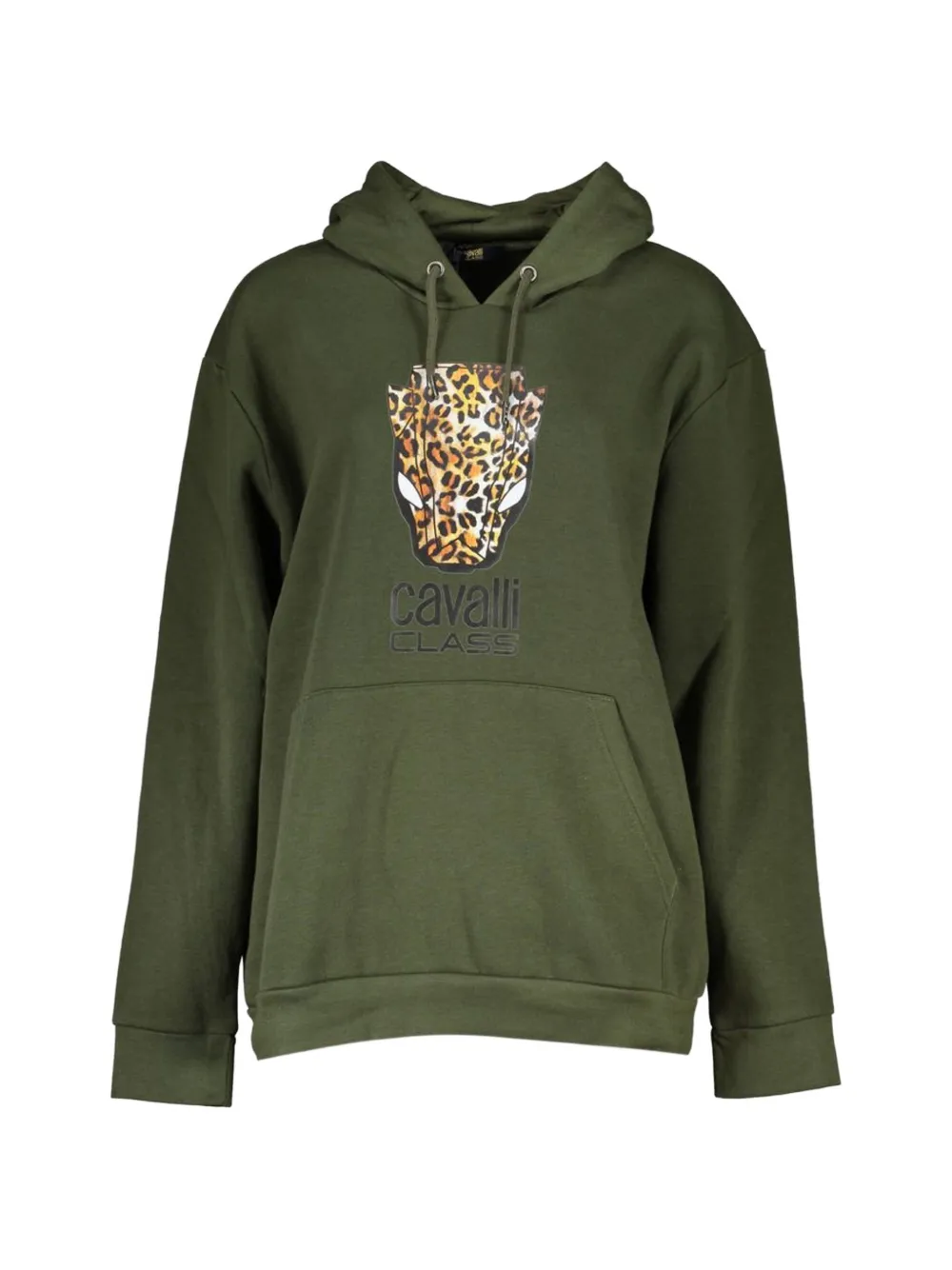 Cavalli Class leopard-print hoodie - Verde