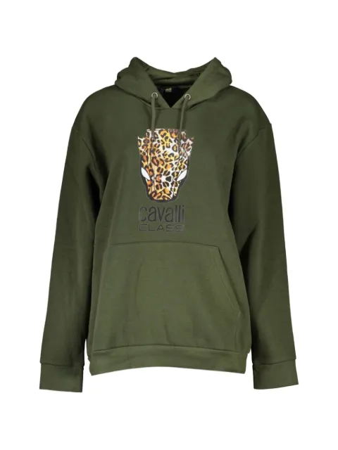 Cavalli Class leopard-print hoodie