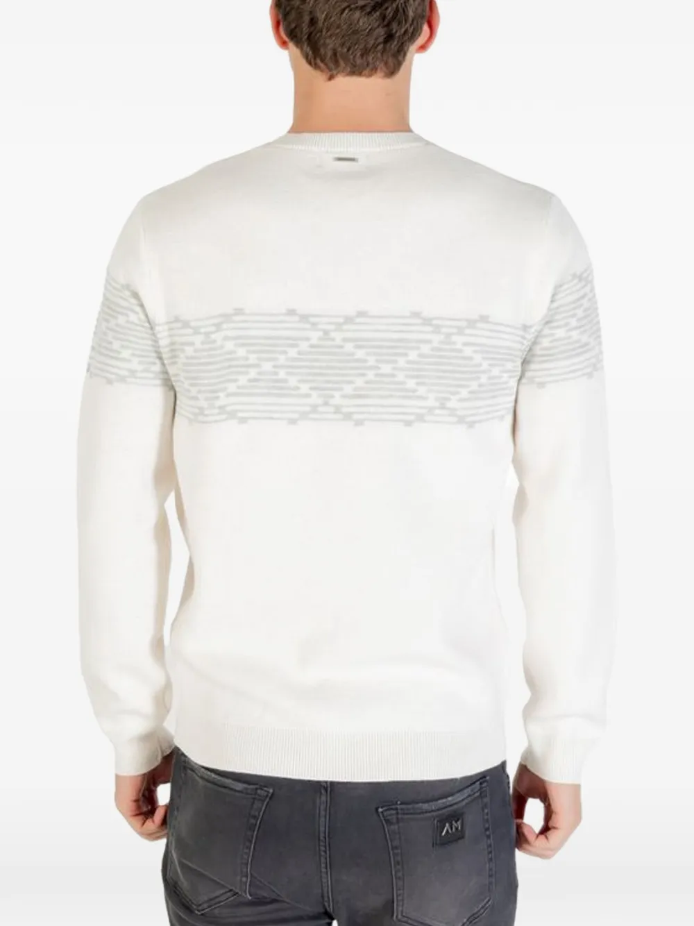 Antony Morato Trui met geometrisch patroon Wit