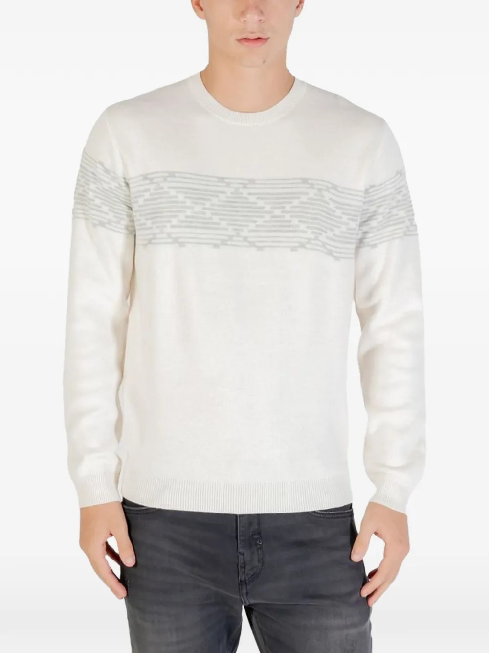 Antony Morato geometric-pattern sweater | White | Image 1