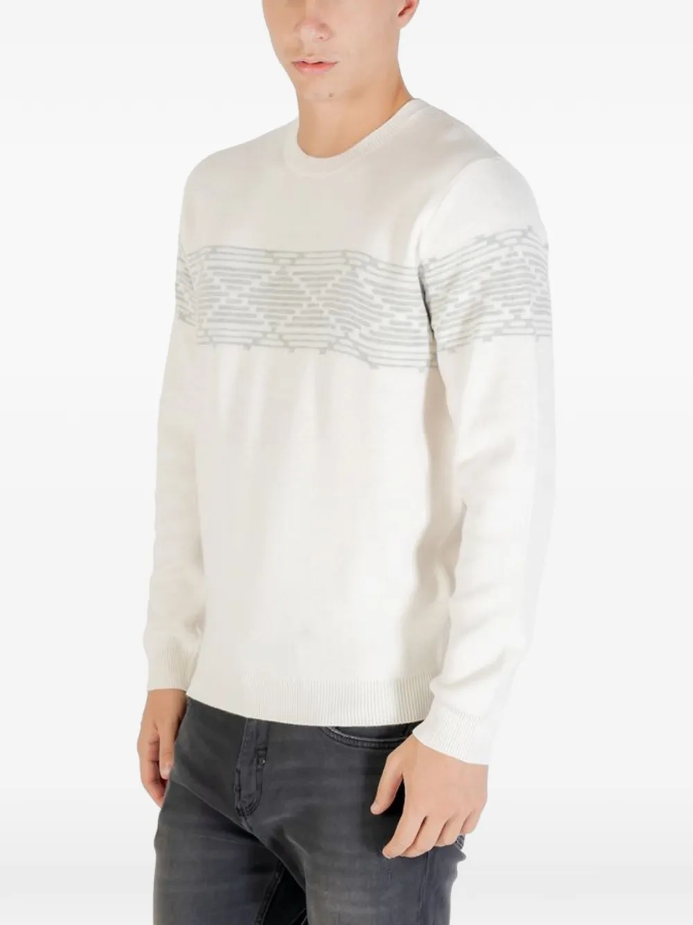 Antony Morato Trui met geometrisch patroon Wit