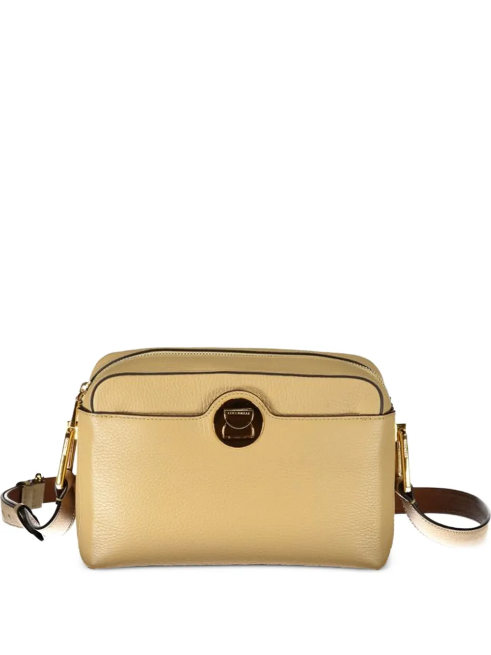 Coccinelle Arlettis pebbled leather crossbody bag - Toni neutri