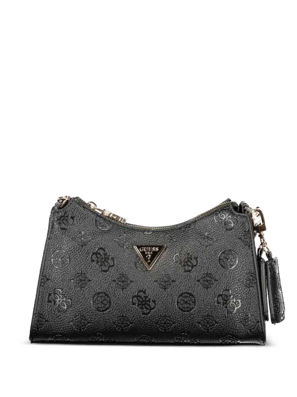 GUESS USA Cresidia embossed logo-pattern shoulder bag - Nero