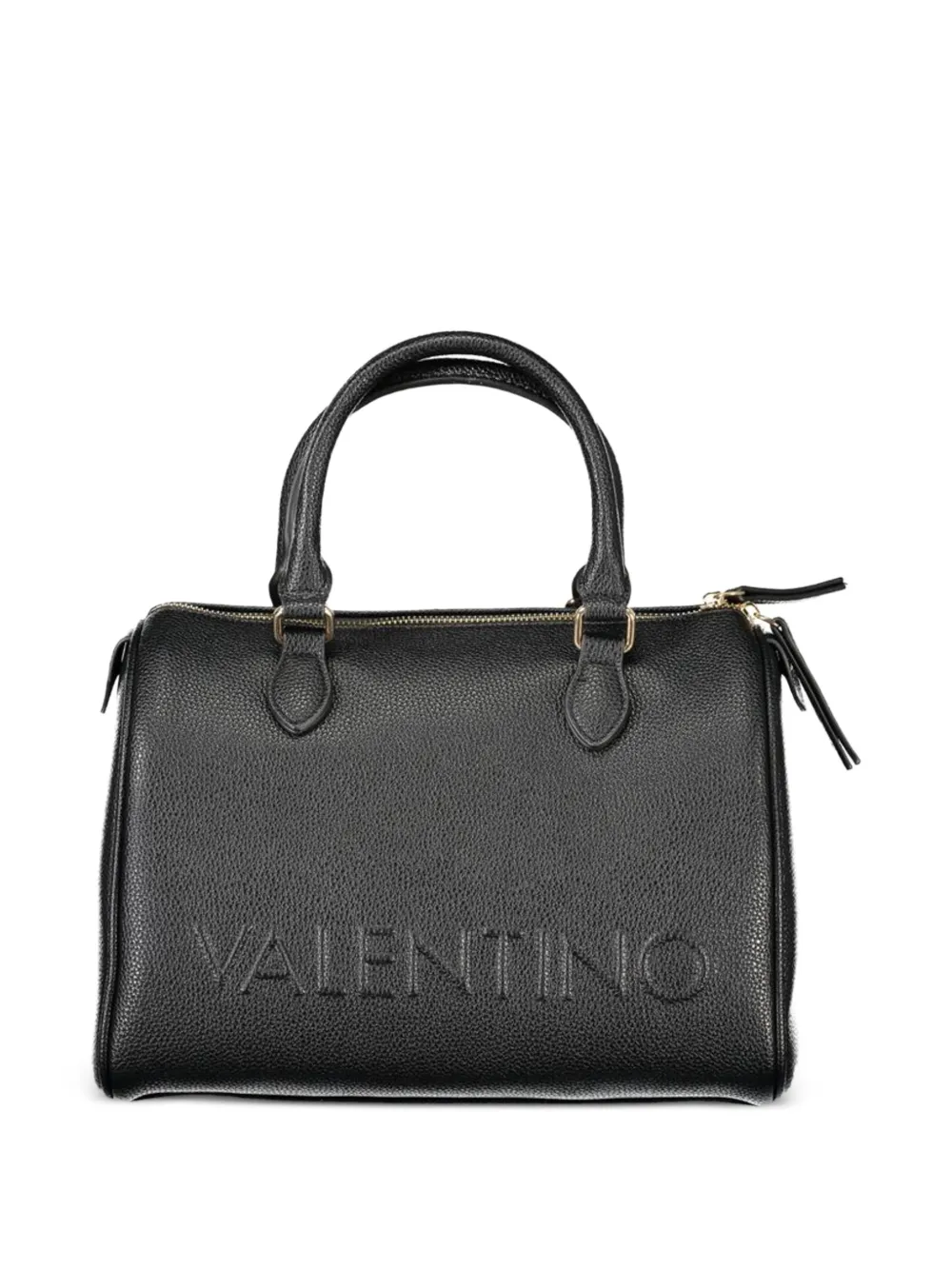 MARIO VALENTINO embossed logo textured tote bag - Nero