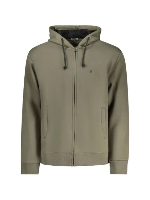 COVERI MOVING zip-up drawstring hoodie