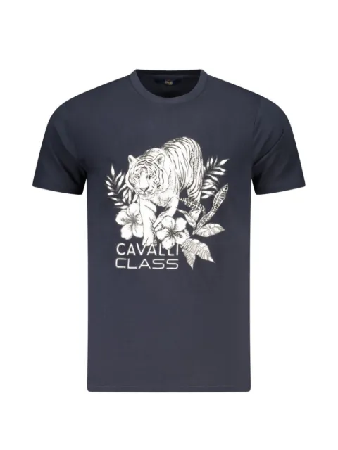 Cavalli Class floral-print T-shirt
