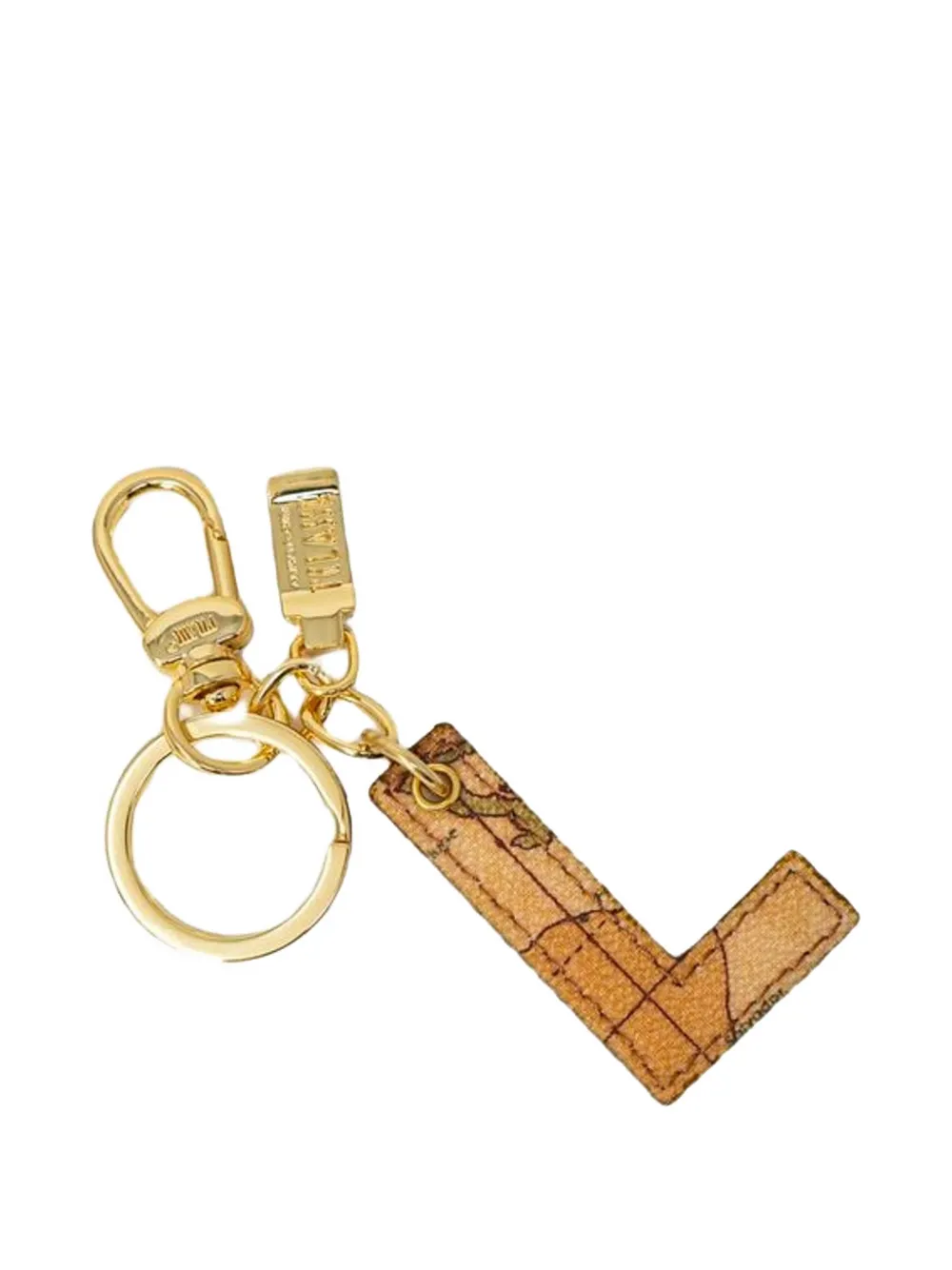 ALVIERO MARTINI 1° CLASSE world-map letter keychain - Toni neutri