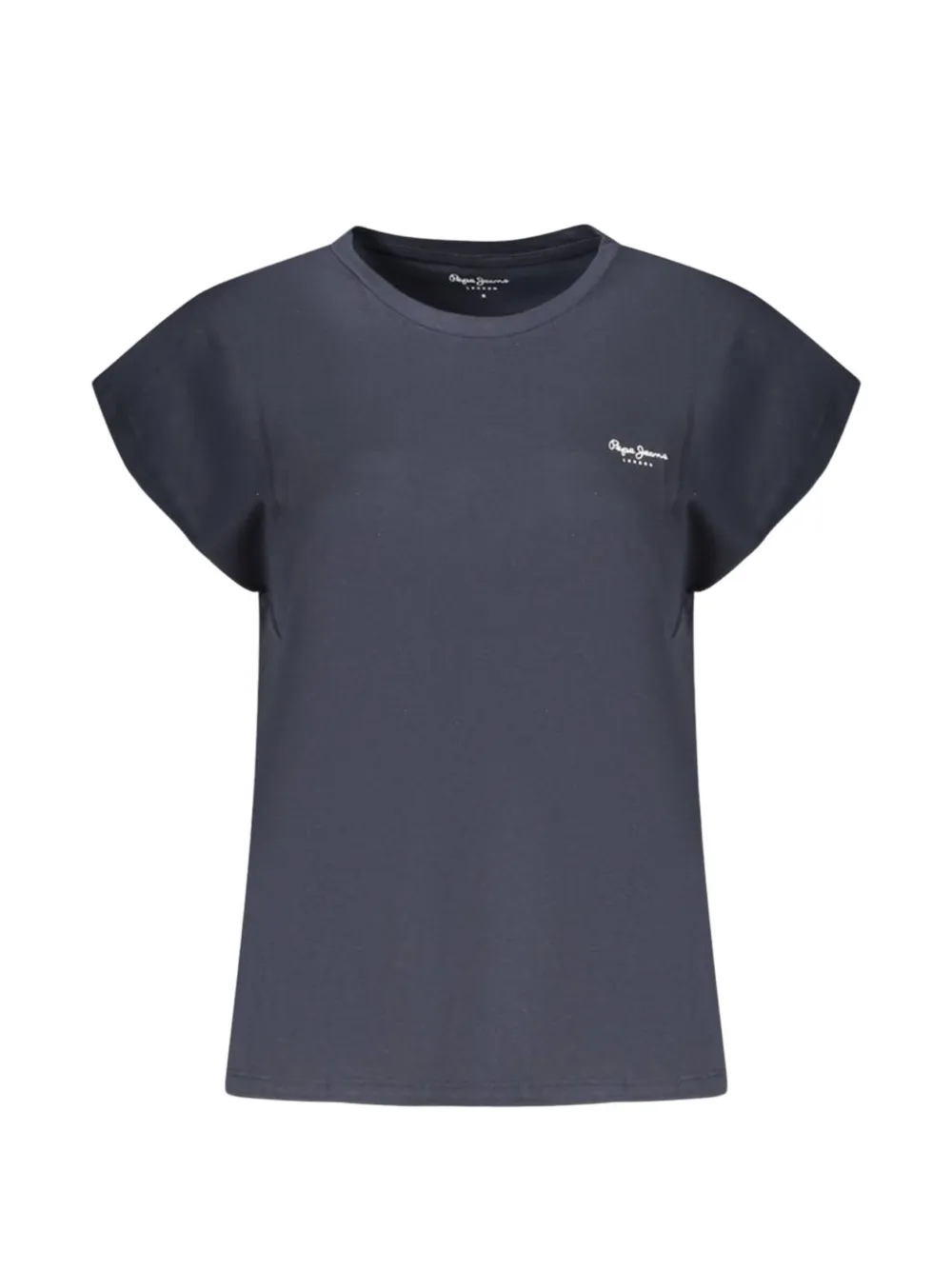 Pepe Jeans logo-print cap-sleeve T-shirt - Blau