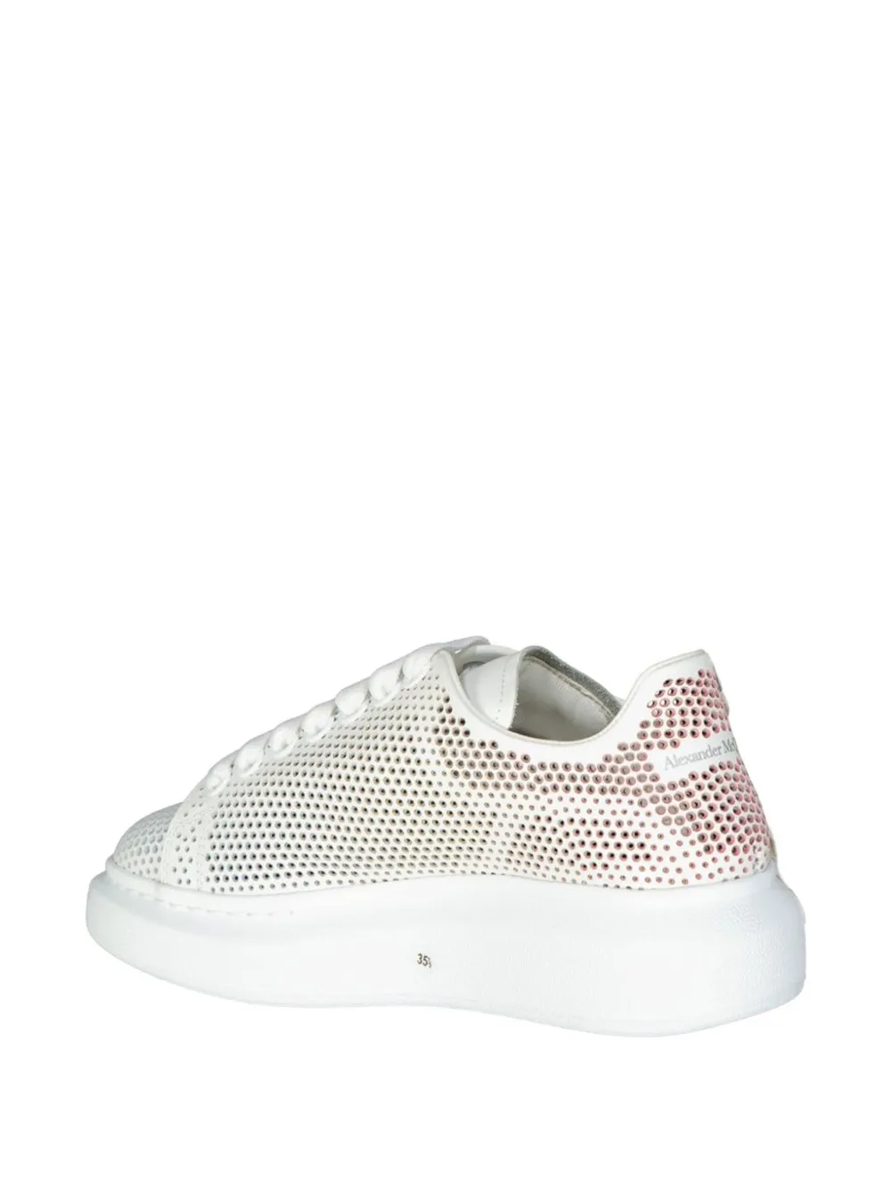 Alexander McQueen Oversized Dotted Cut-Out crystal-embellished sneakers Wit
