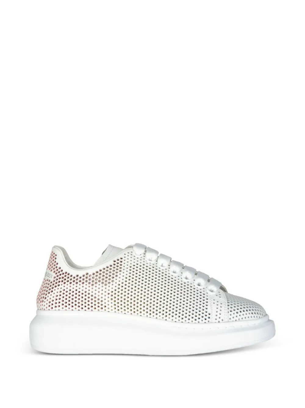 Alexander McQueen Oversized Dotted Cut-Out crystal-embellished sneakers Wit