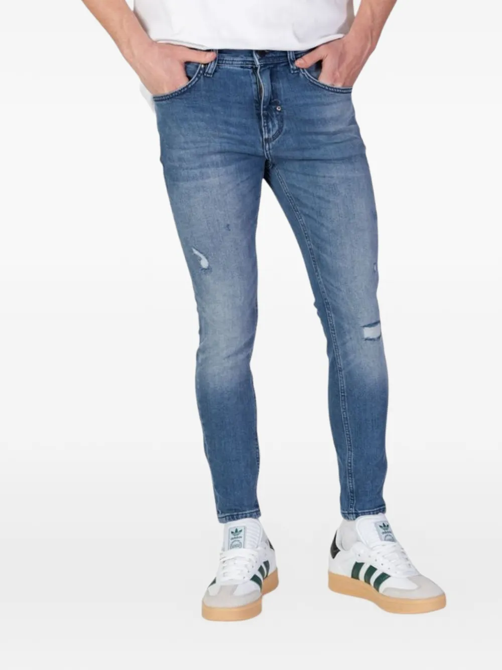 Antony Morato distressed skinny jeans - Blau