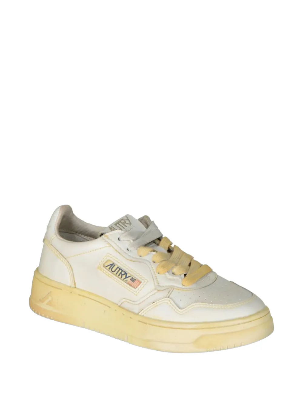 Autry Medalist perforated leather sneakers Beige