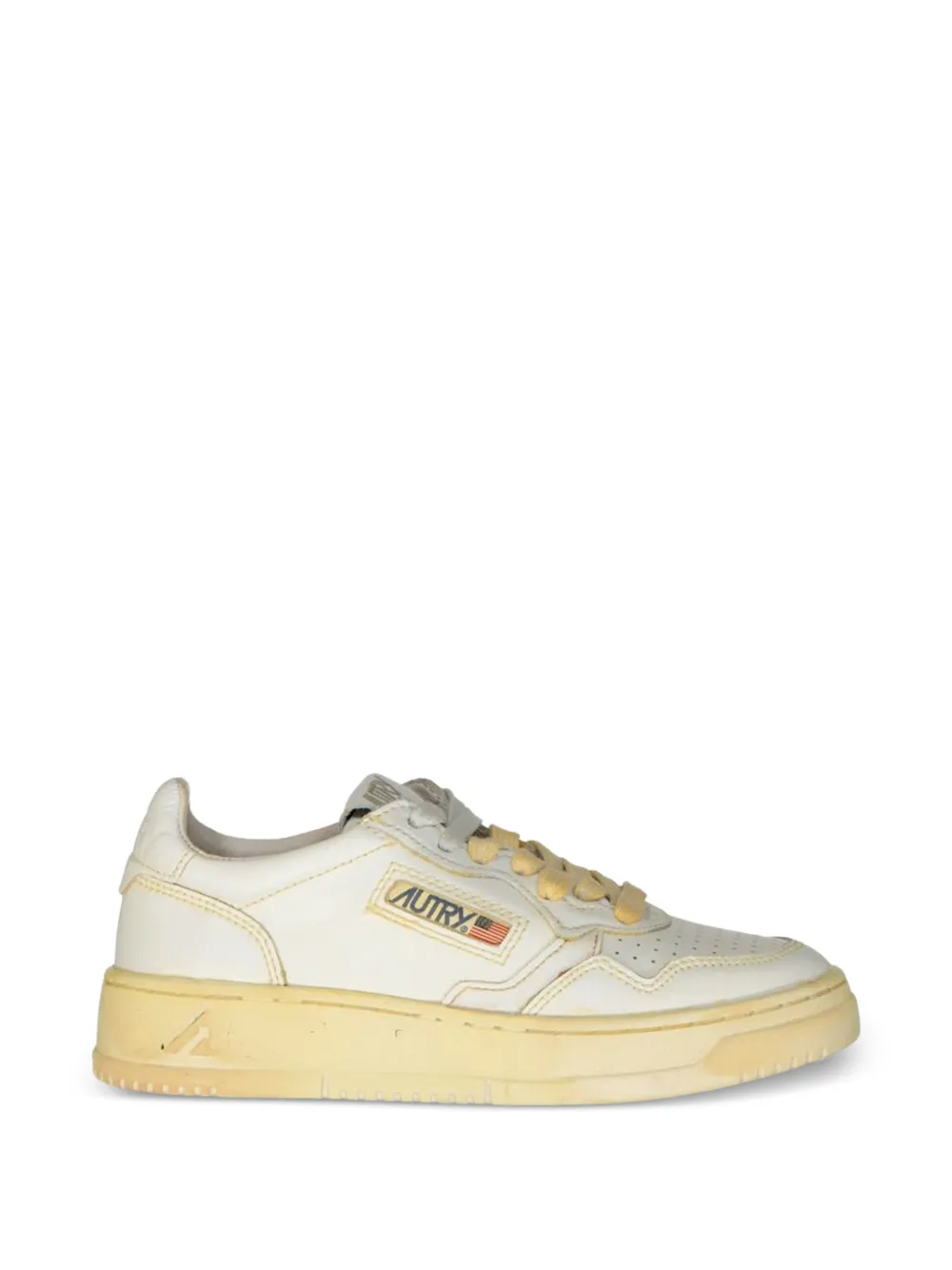 Autry Medalist perforated leather sneakers Beige