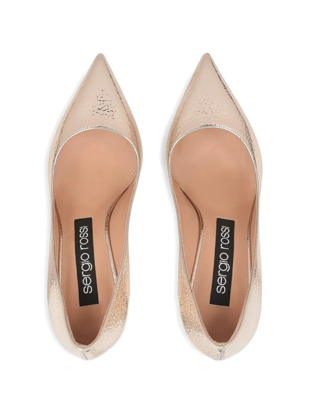 Sergio Rossi pointed toe heeled pumps Goud