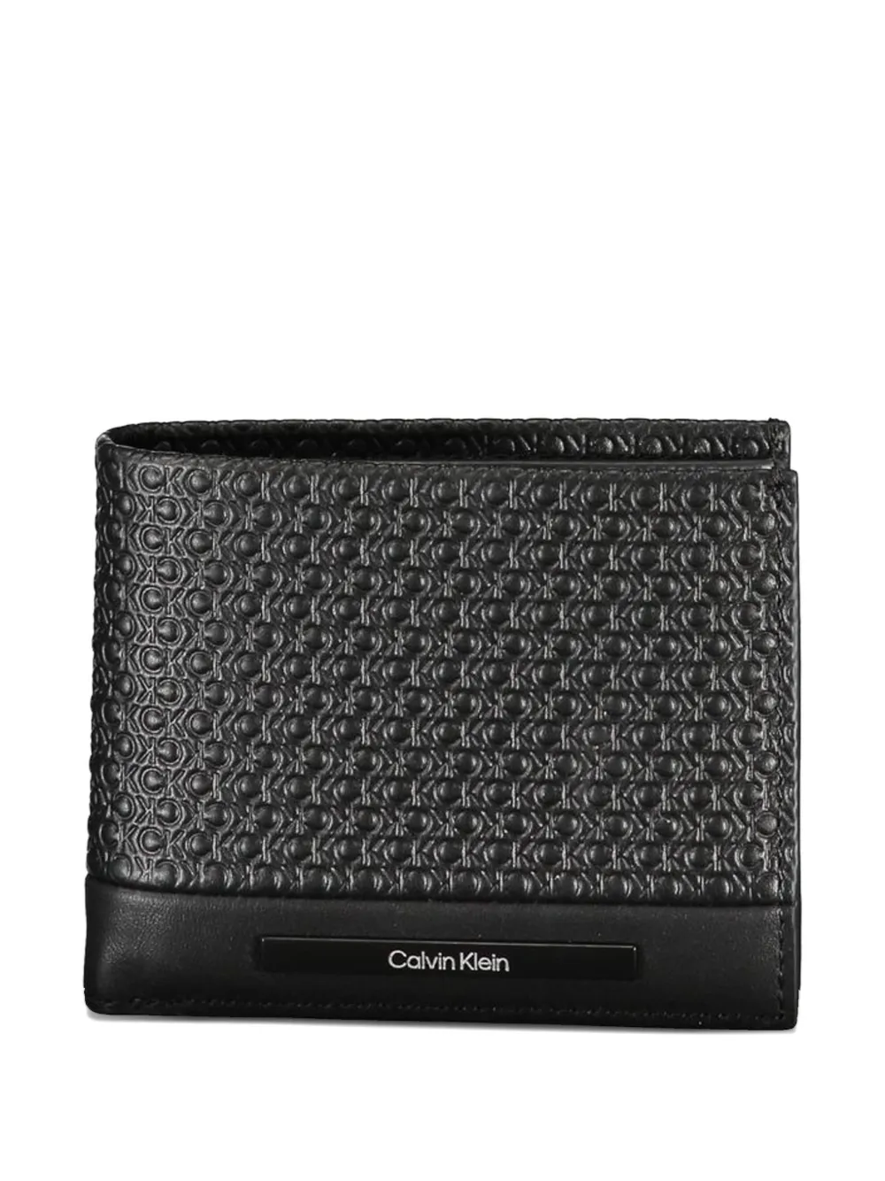 Calvin Klein monogram-embossed leather wallet - Nero