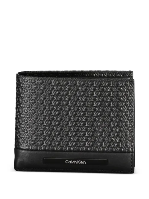 Calvin Klein monogram-embossed leather wallet