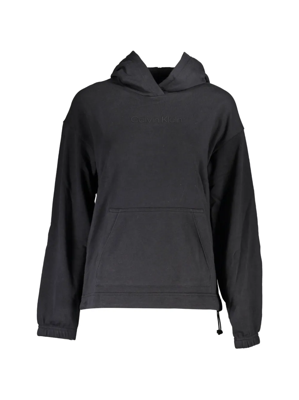 Calvin Klein logo-embroidered hoodie - Nero