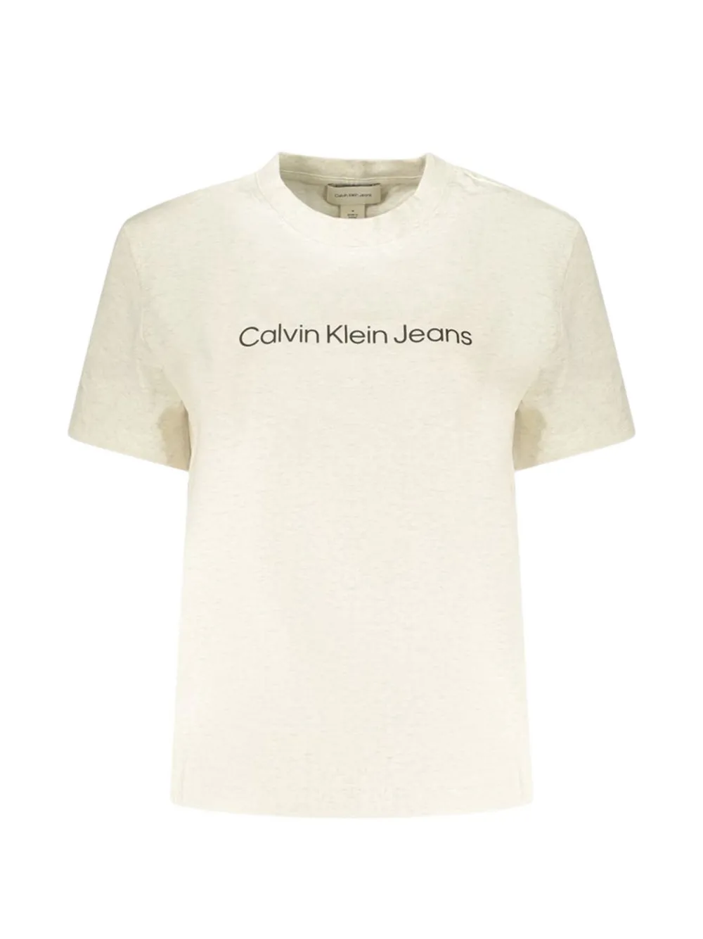 Calvin Klein logo-print cotton T-shirt - Nude