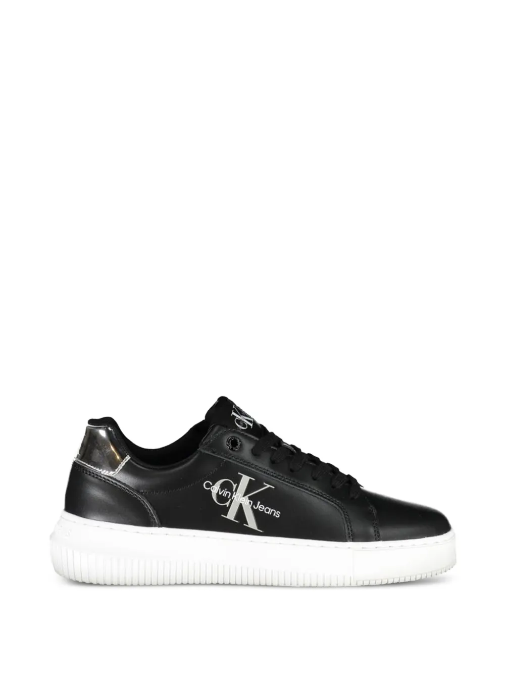 Calvin Klein logo-print lace-up sneakers - Schwarz