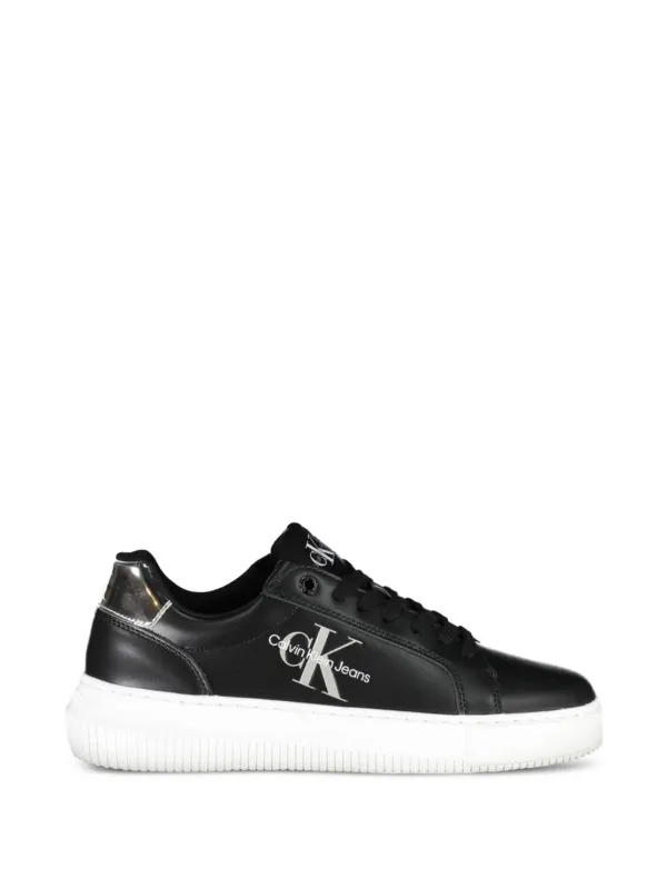 Calvin Klein Logo-print Lace-up Sneakers in Black