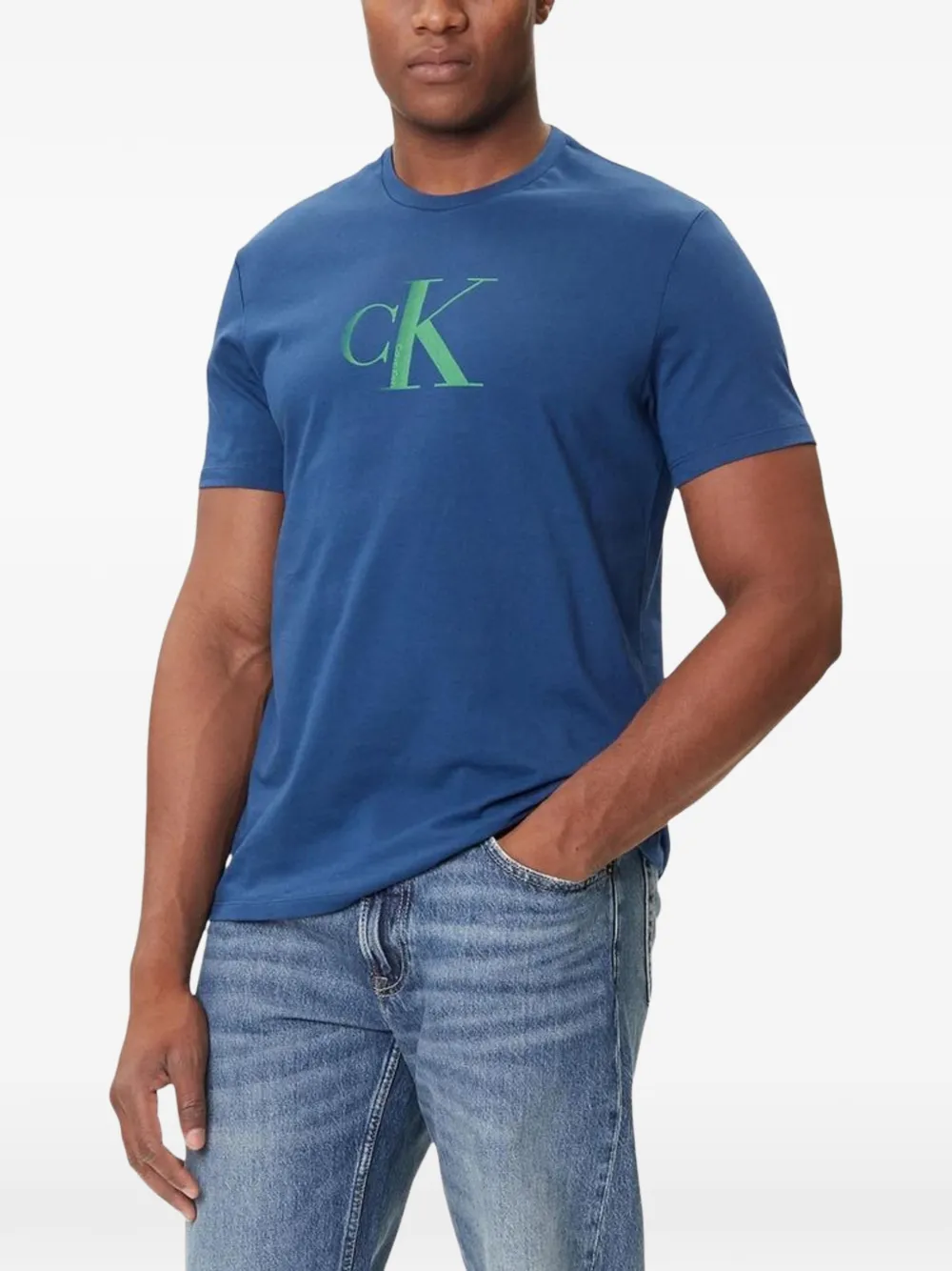 Calvin Klein Jeans logo-print t-shirt - Blu