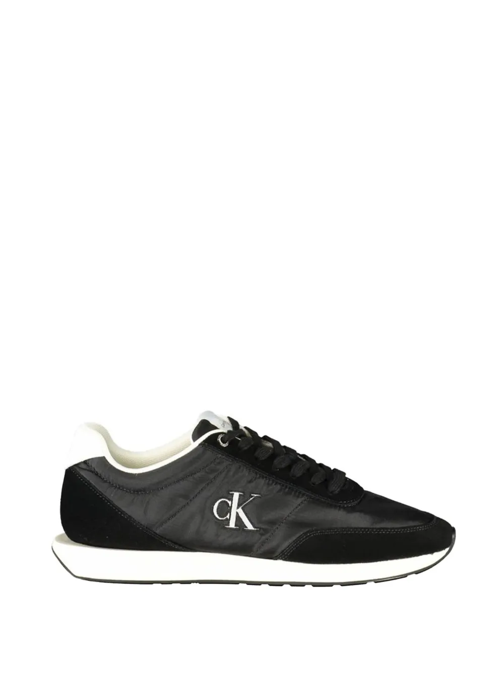 Calvin Klein logo-patch lace-up sneakers - Schwarz