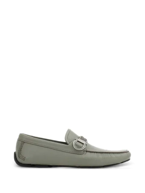 Ferragamo Gancini-plaque braided-strap loafers