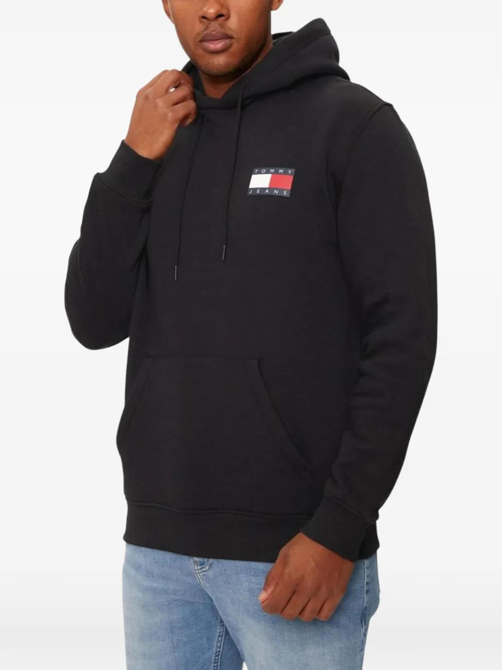 Tommy Jeans logo-patch hoodie - Nero