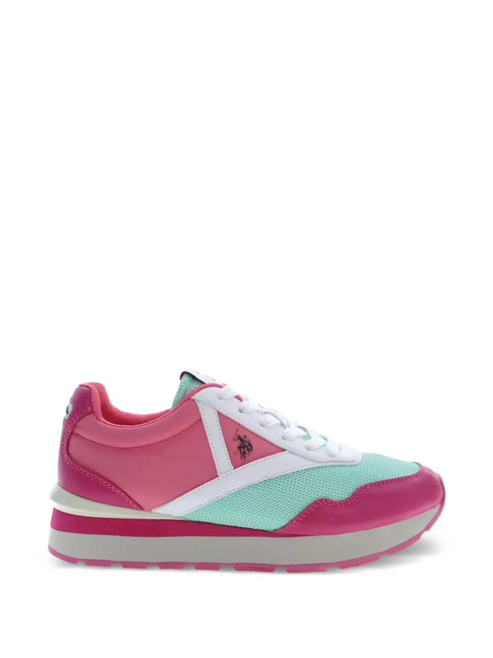 U.S. POLO ASSN. colour-block mesh-panel sneakers Roze