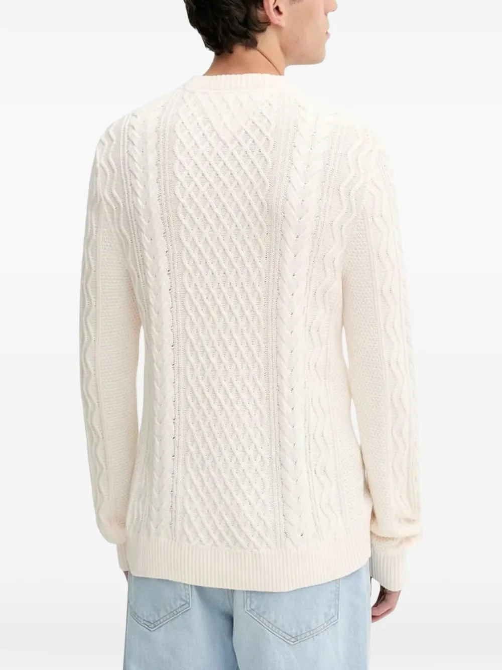 Tommy Jeans Kabelgebreide trui Beige