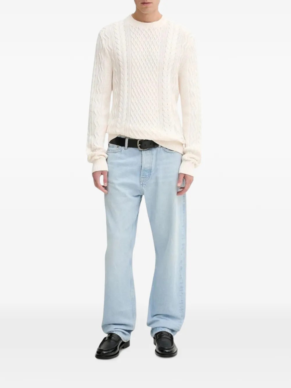 Tommy Jeans Kabelgebreide trui Beige