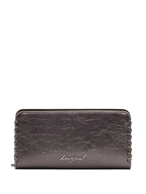 Desigual metallic whipstitch-trim wallet