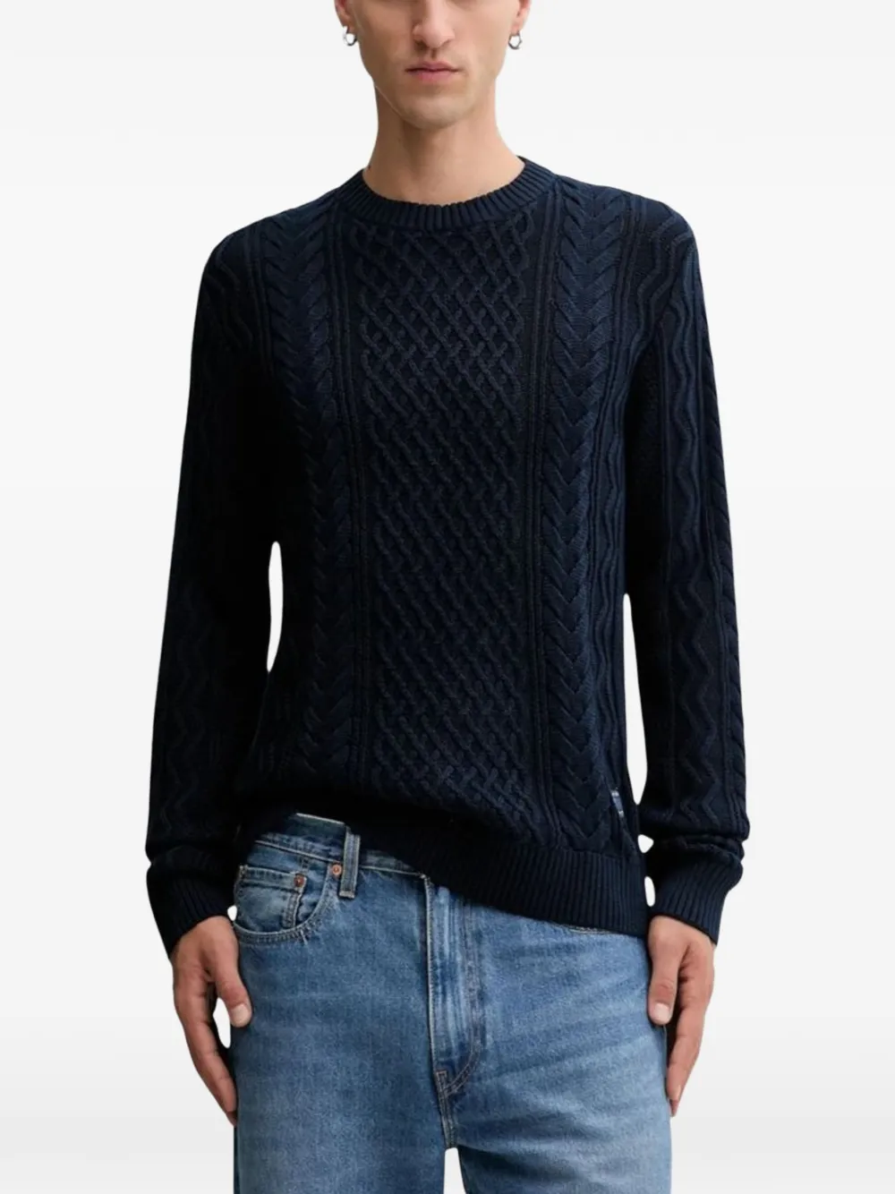 Tommy Jeans cable-knit sweater - Blu