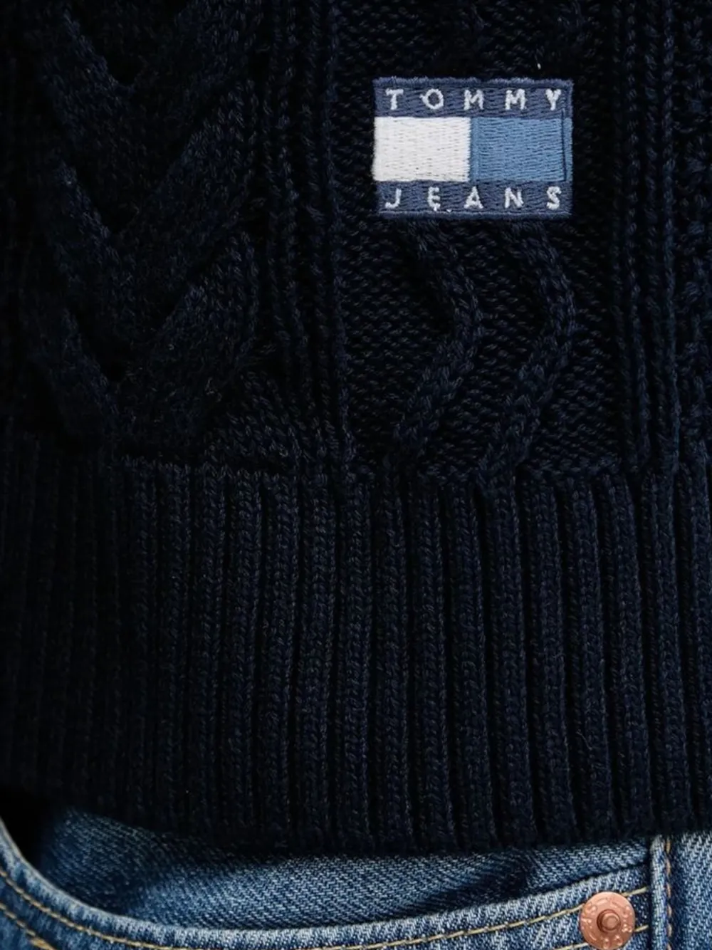 Tommy Jeans Kabelgebreide trui Blauw
