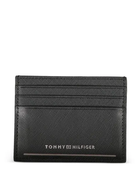 Tommy Hilfiger logo-lettering leather cardholder