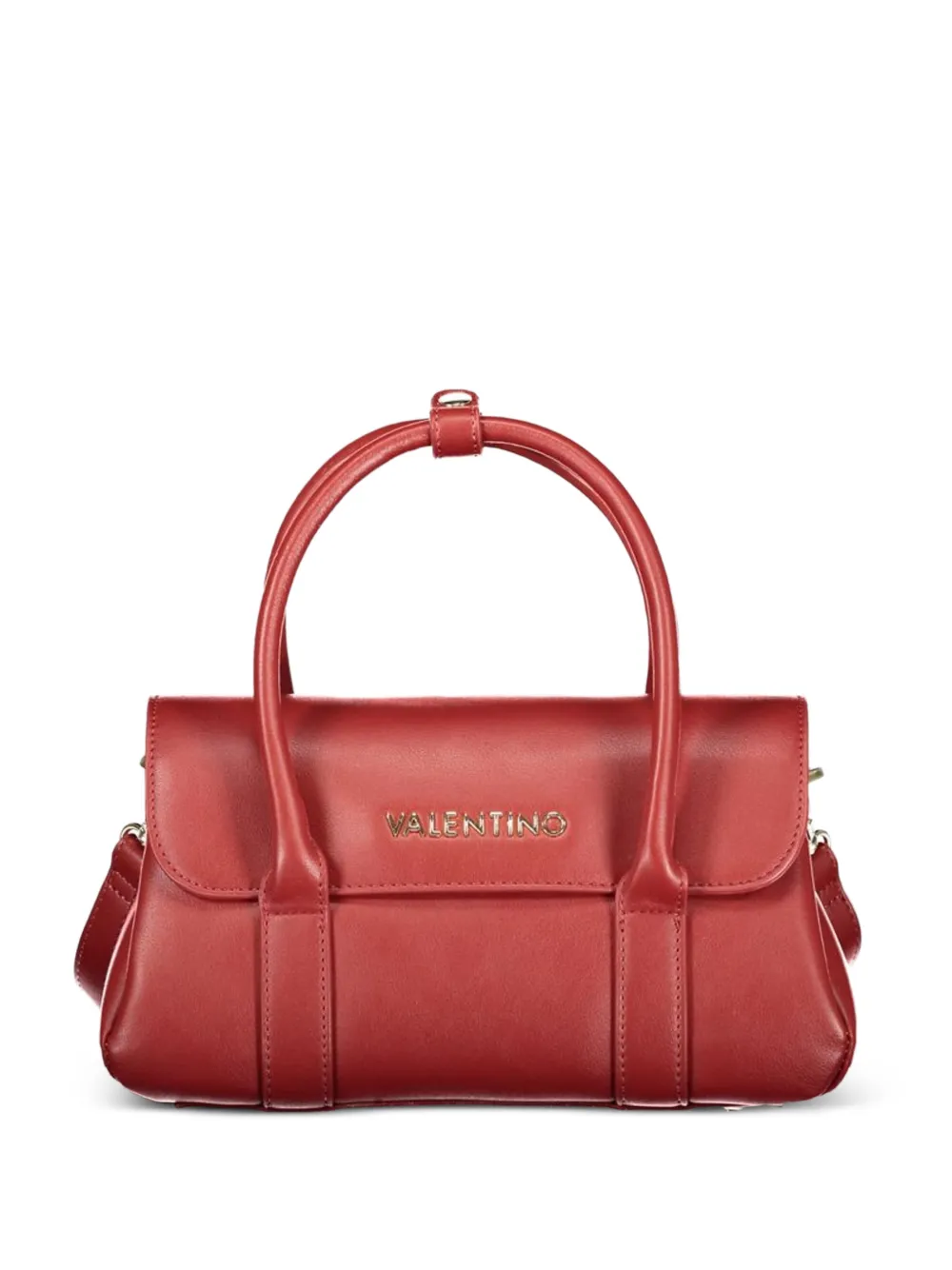 MARIO VALENTINO logo-lettering foldover tote bag - Rosso