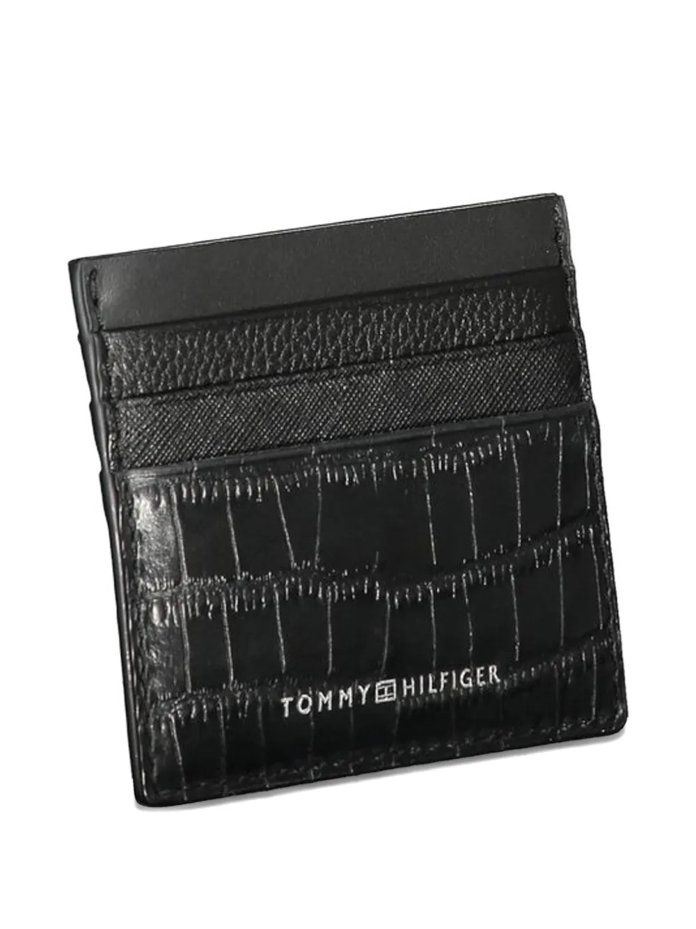 Tommy Hilfiger Leren pasjeshouder Zwart