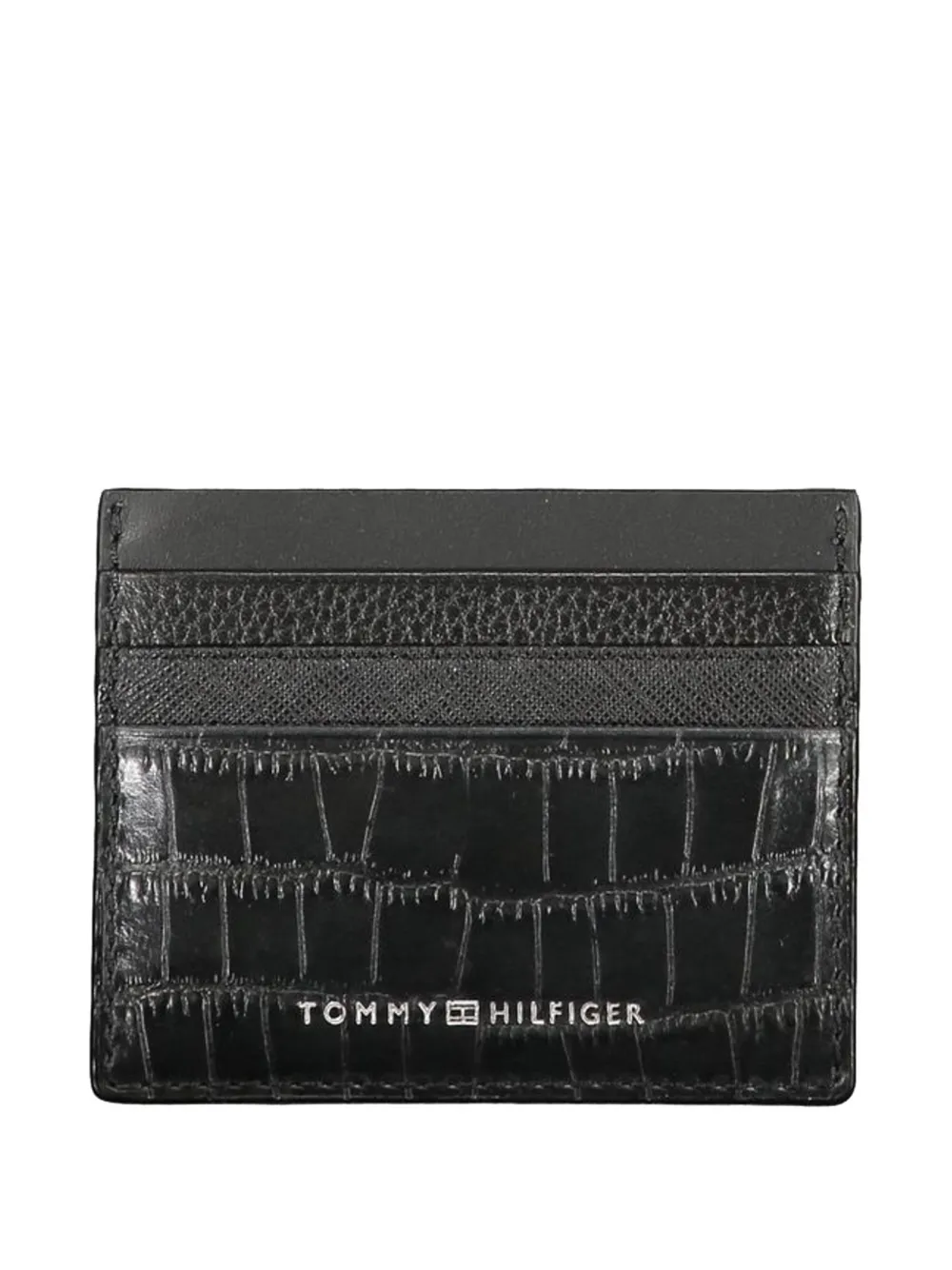 Tommy Hilfiger crocodile-embossed card-holder - Nero