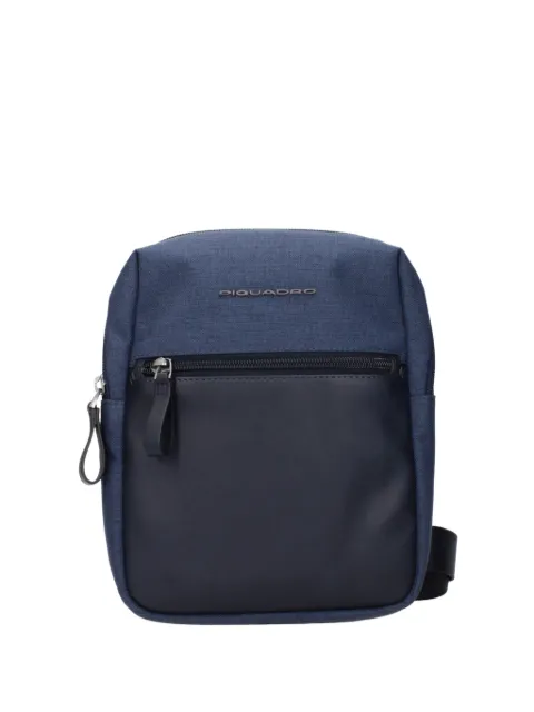 PIQUADRO panelled marl messenger bag