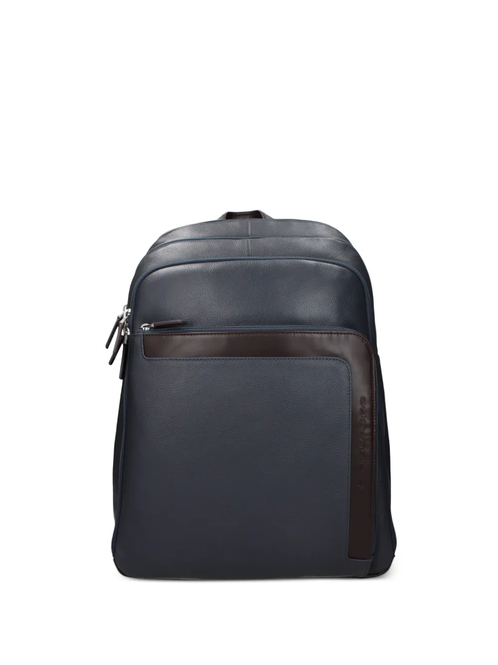 PIQUADRO pebbled leather backpack - Blu